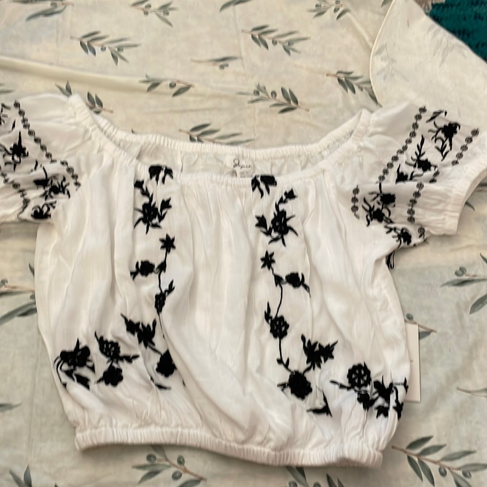 White and black shirt!